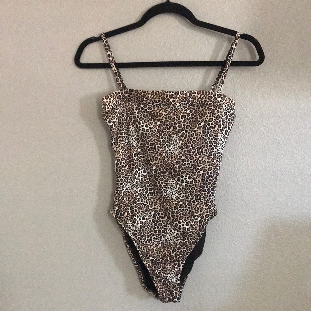 Leopard Print one piece swimsuit